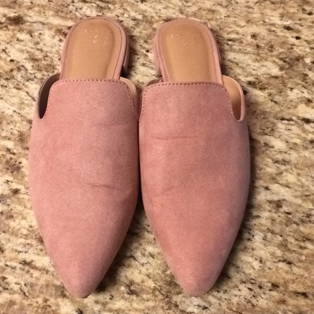 Pink loafers